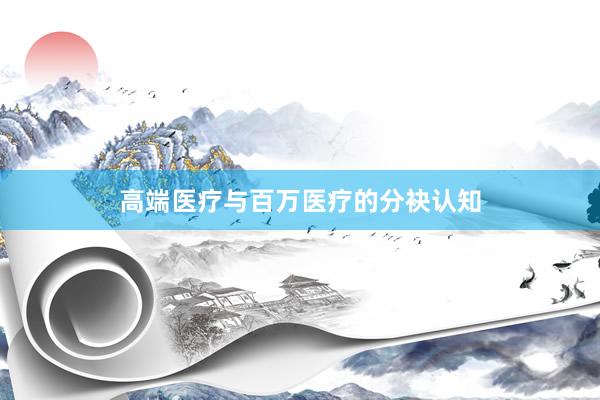 高端医疗与百万医疗的分袂认知